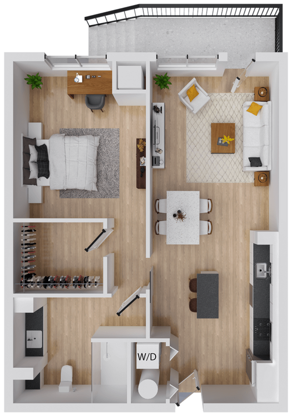 Zeal 5 - 781 square foot one bedroom, one bath apartment - Zeal 5