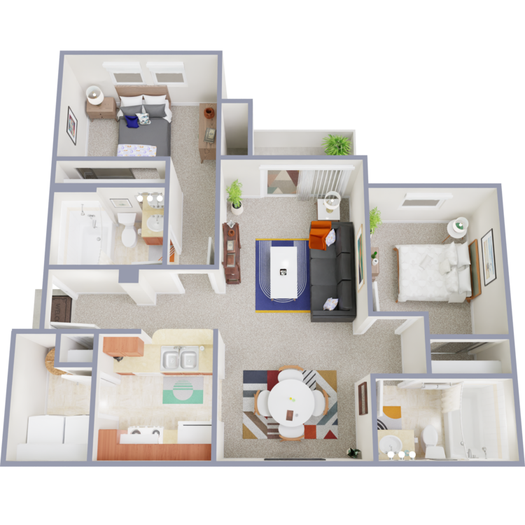 Floor Plan - B2P- 2x2