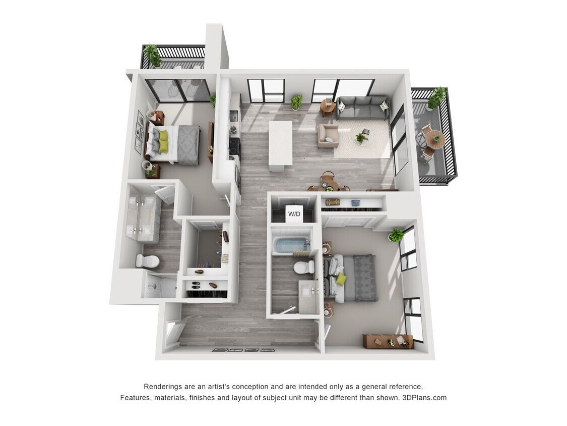 The Glenn - C4a - 2 Beds - 2 Baths - 1207 Sq. ft. - C4a