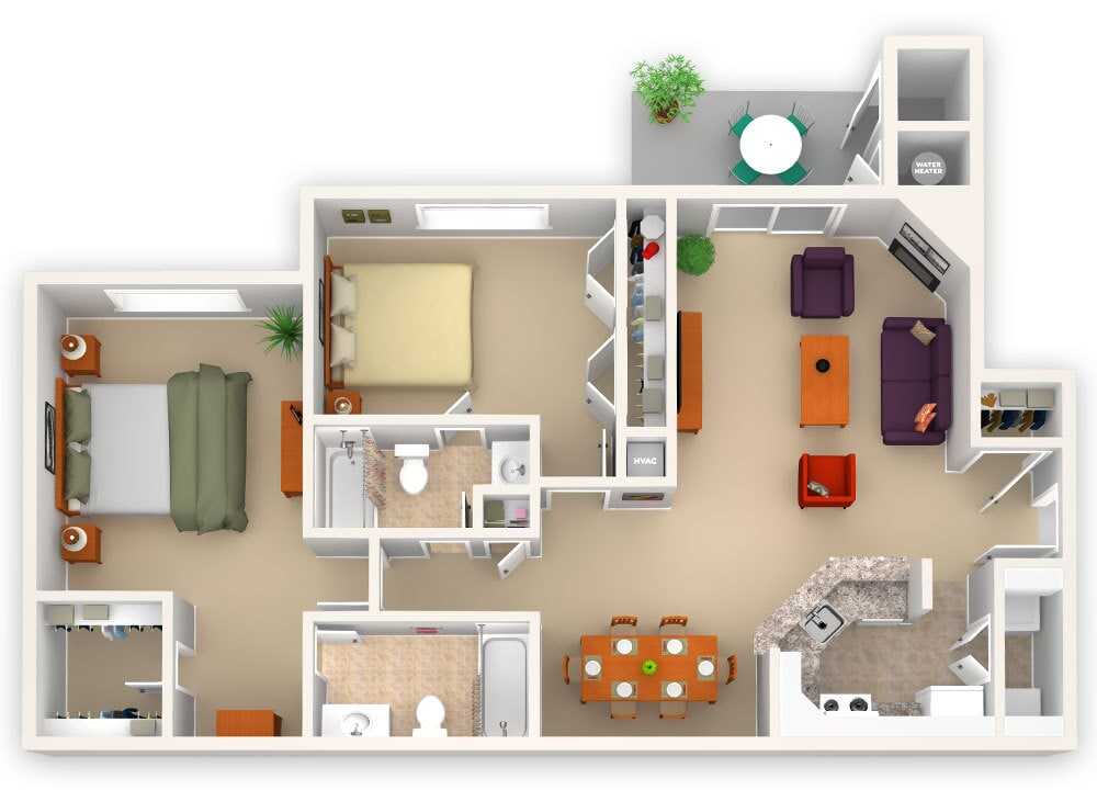 Floor Plan - Two Bedroom Master