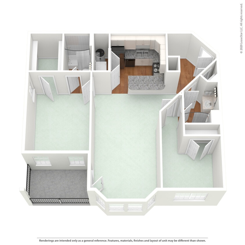 Floor Plan - 2 Bed- MMII