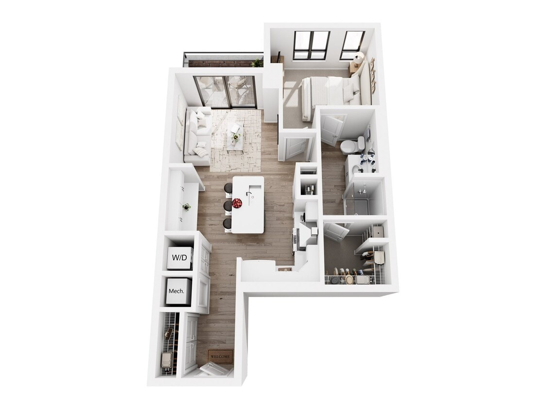 Floor Plan - 1 Bedroom B