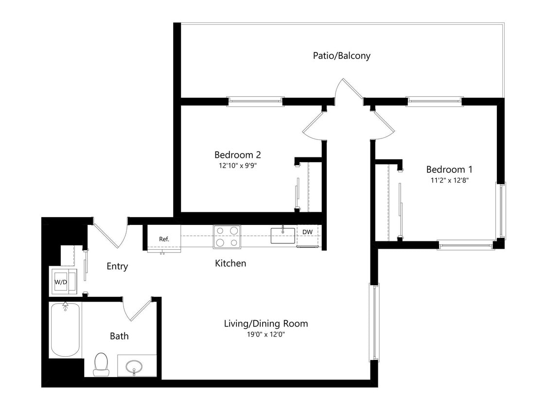 Floor Plan - 2X1 A