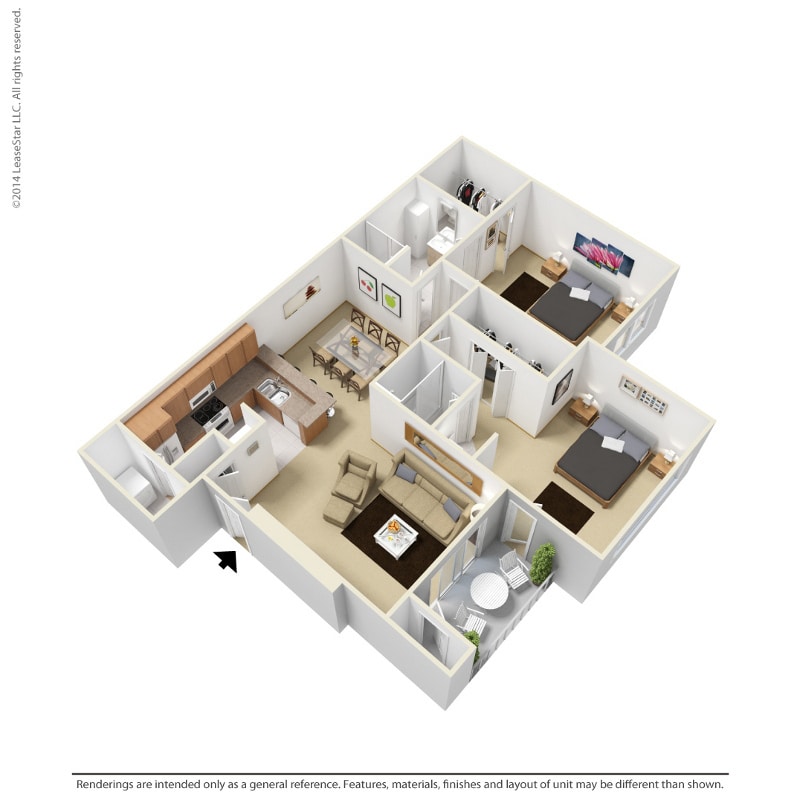 Floor Plan - 2 Bedroom - B2