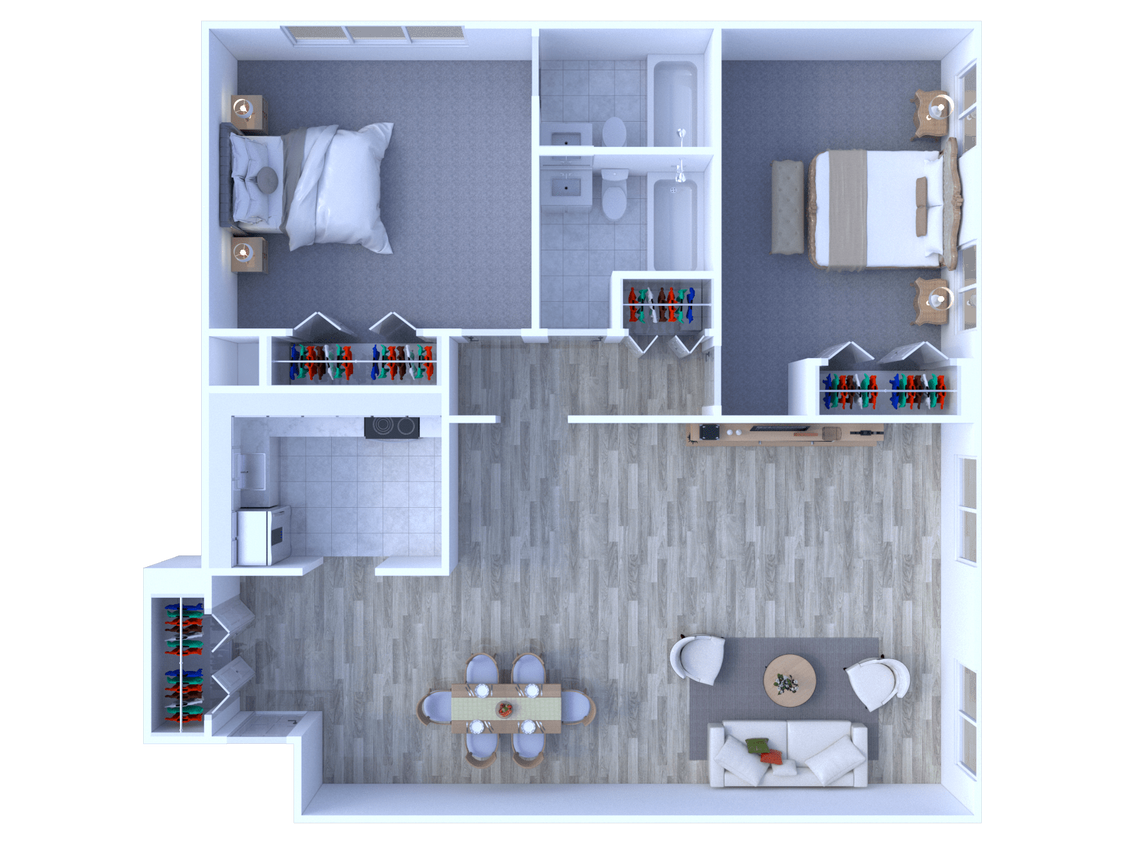 Floor Plan - 2 Bedrooms Floor Plan B2