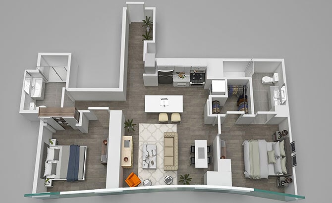 Floor Plan - Two Bedroom 05