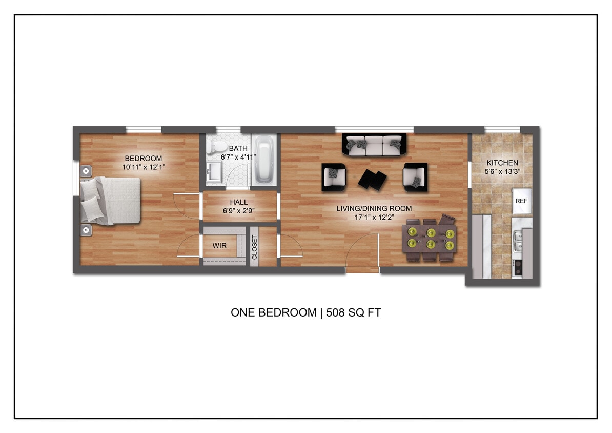 Floor Plan - 1 Bedroom A