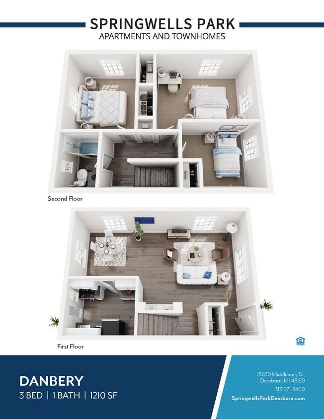 Floor Plan - 3 BED 1 BATH VILLAGE