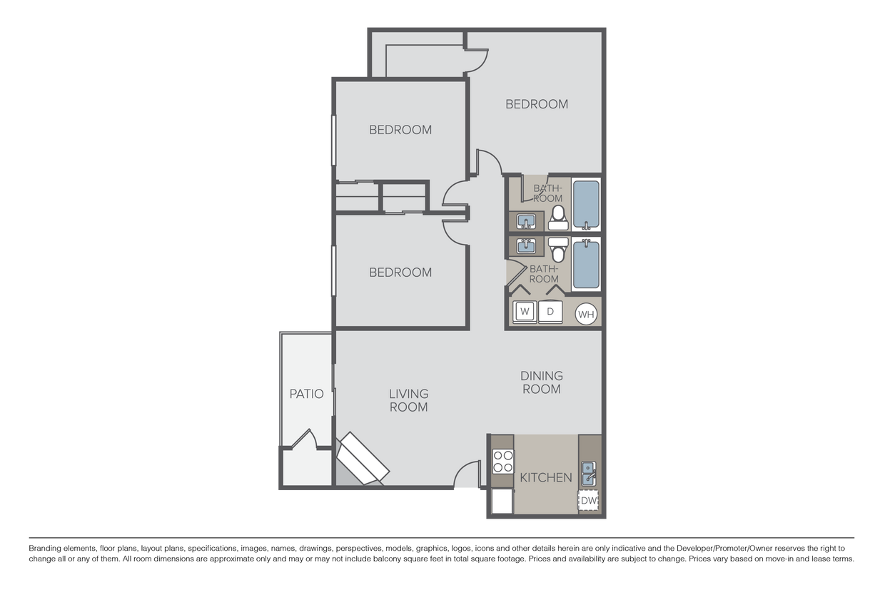 Floor Plan - 3 Bed 2 Bath - C2
