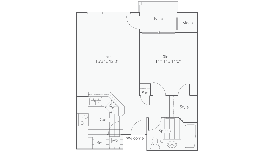 1x1 - Alexandria - 1Bed/1Bath