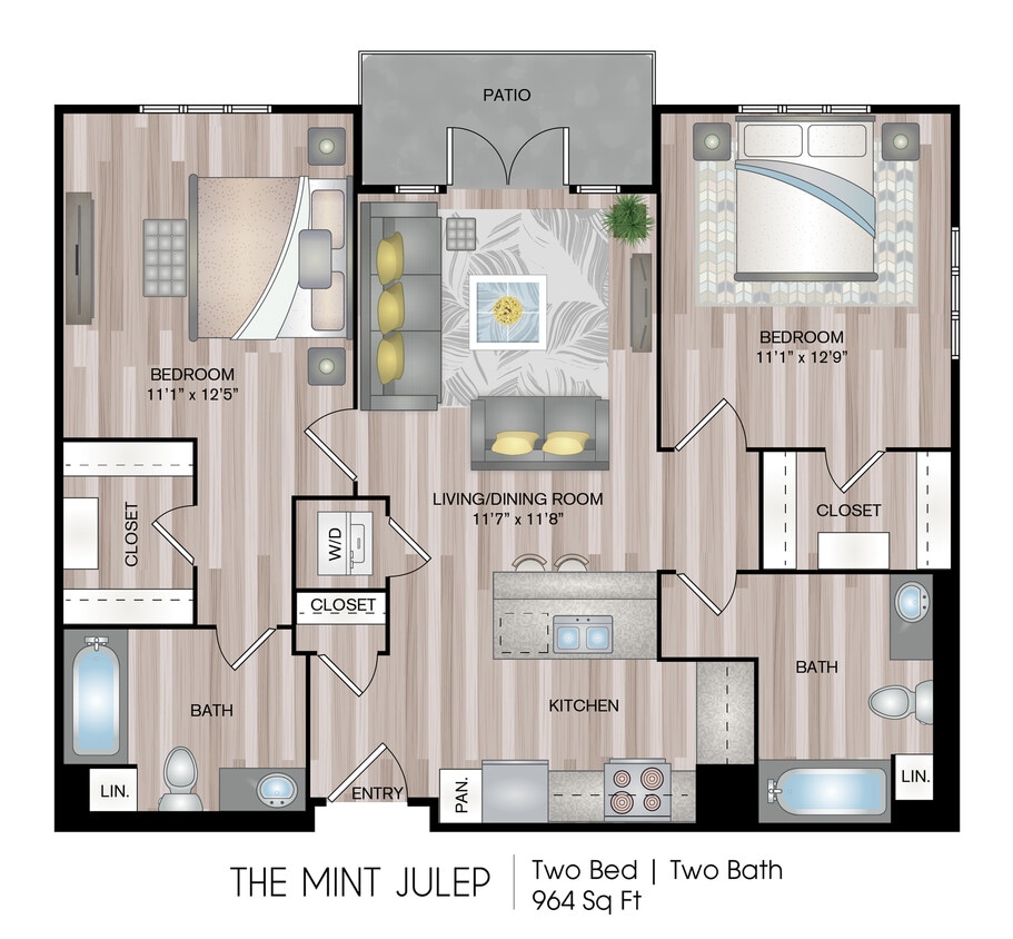 964 sq ft - The Mint Julep (Grand)