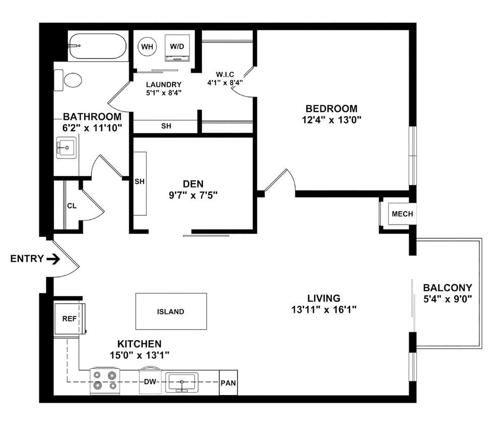 A8D Floor plan W Dimensions - A8D