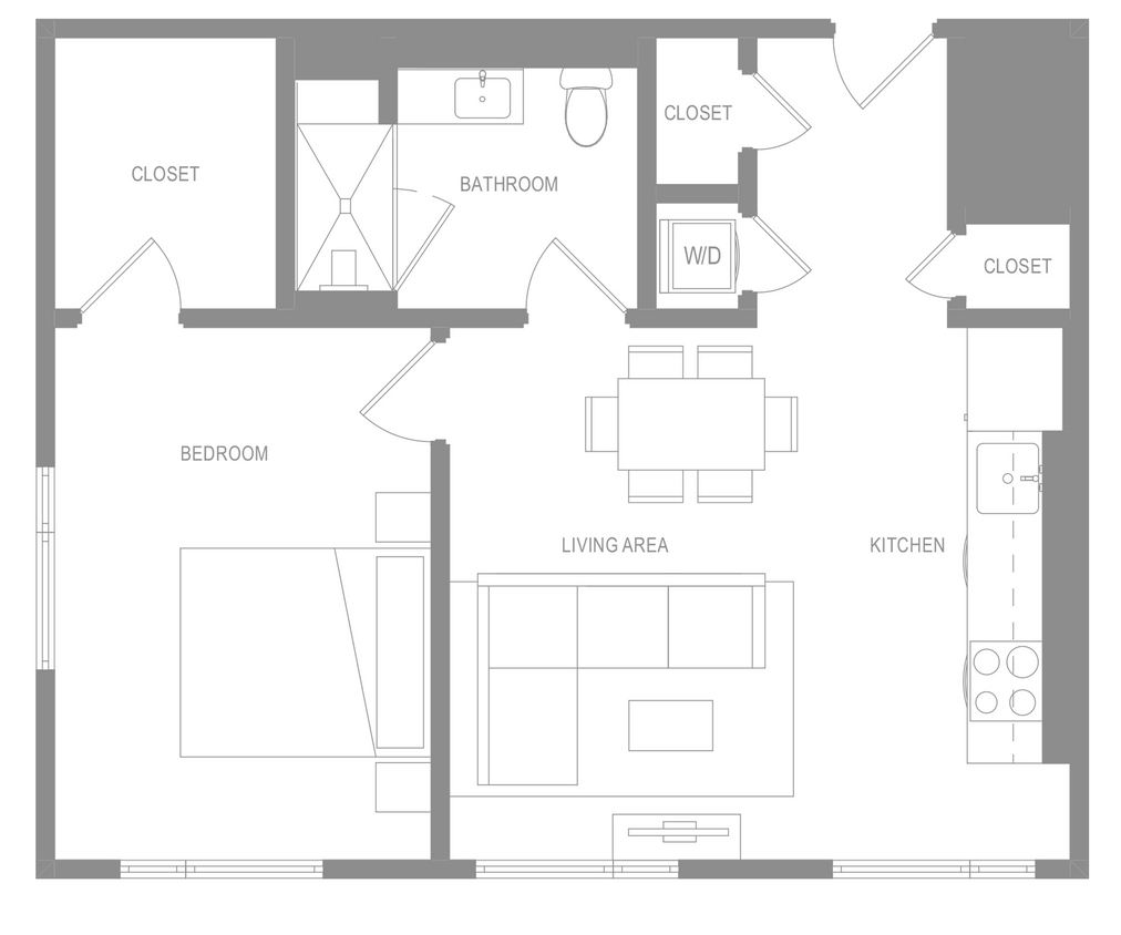 Floor Plan - Alta 1 Bedroom AK