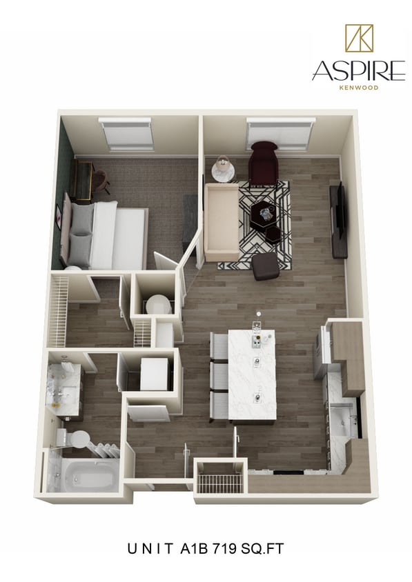 4689-AspireKenwood_Unit A1B_Floorplan.jpg - One Bedroom- No Balcony