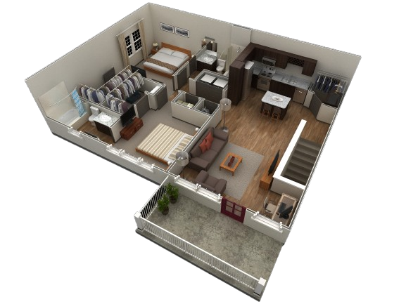 Floor Plan - 2 BR Designer Overlook