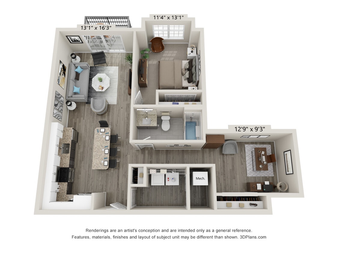 Floor Plan - The Keystone B with Den