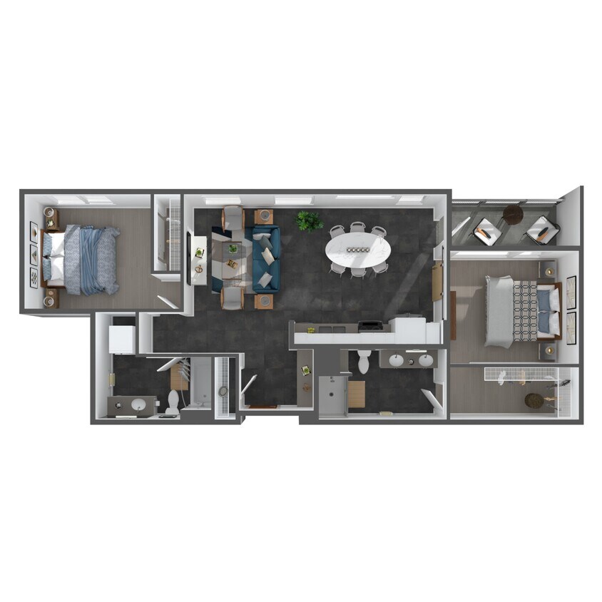 Floor Plan - 2 Bed/2 Bath-B3