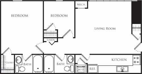 Floor Plan - 2 Bedrooms R