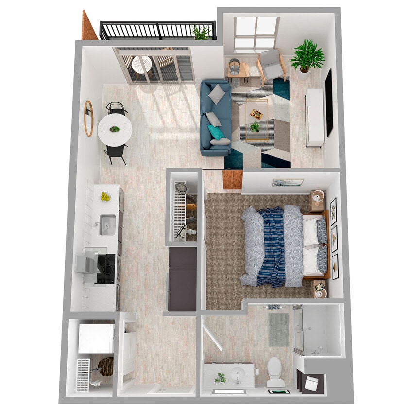 Floor Plan - Urban 1x1 - a67.1