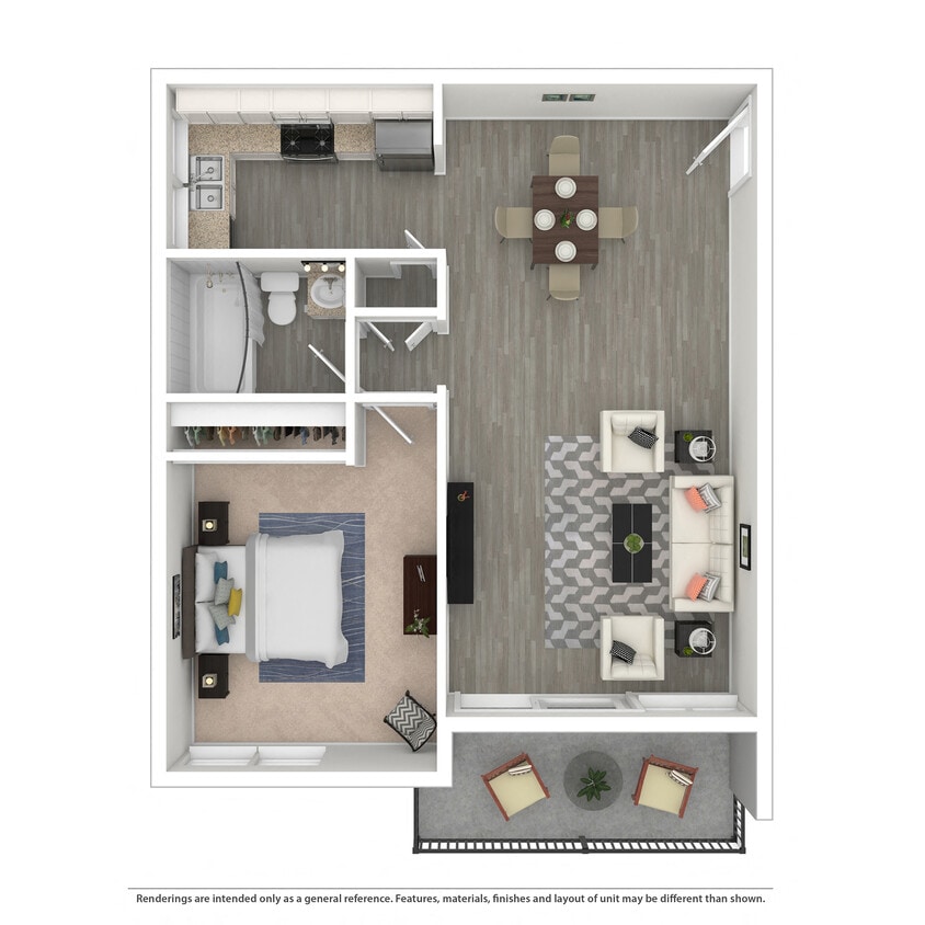 Floor Plan - OneBedroom-PlanB