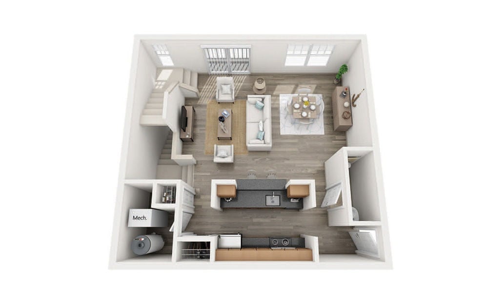 Floor Plan - C5T Two Bedroom Townhouse