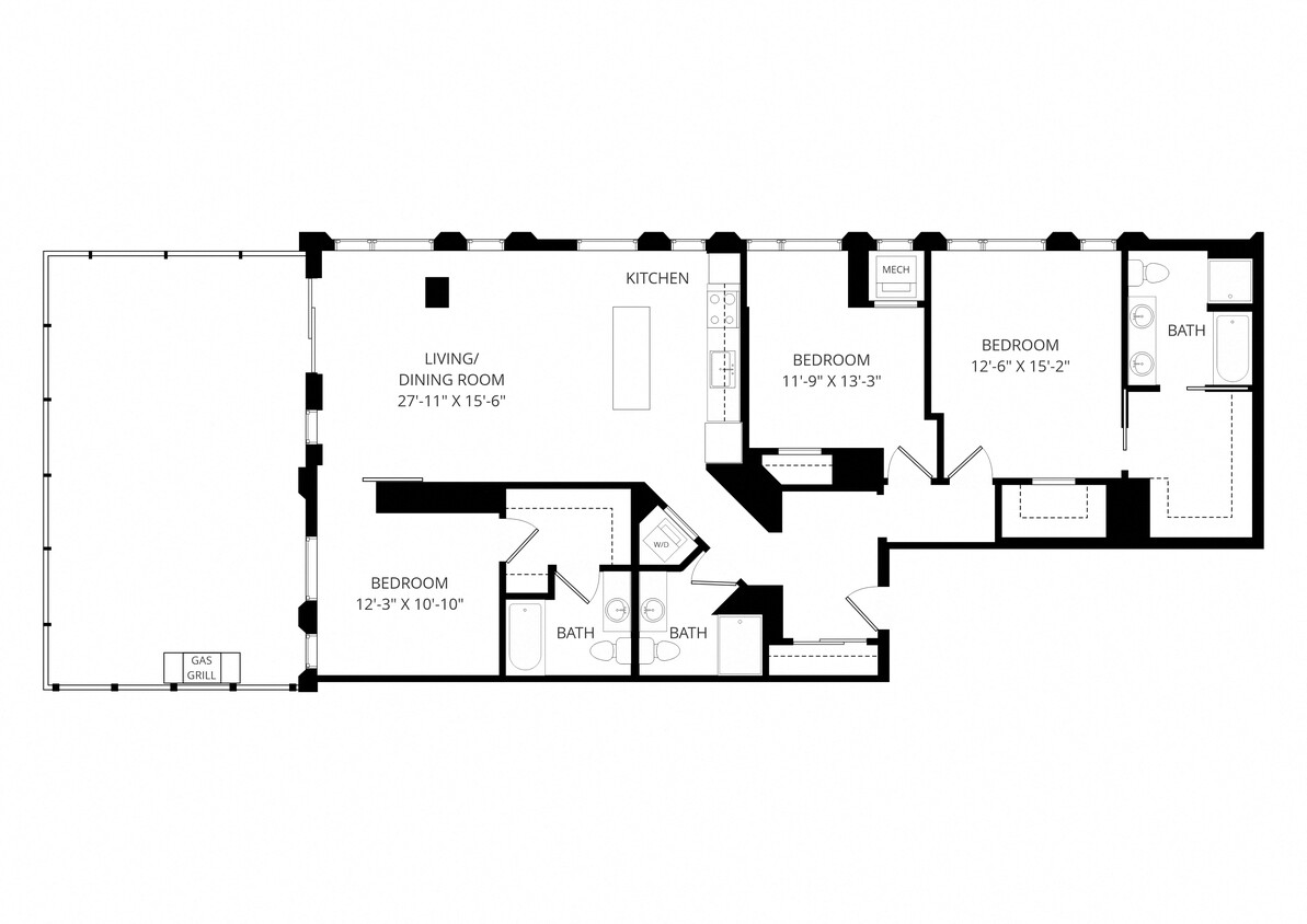 Floor Plan - Three Bedroom - c01