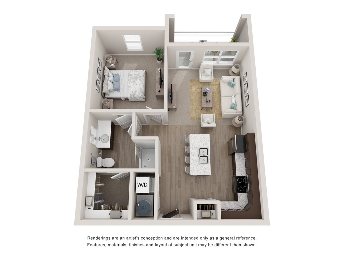 Floor Plan - One Bed, One Bathroom A