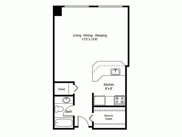 A6.gif - Studio/1 bath