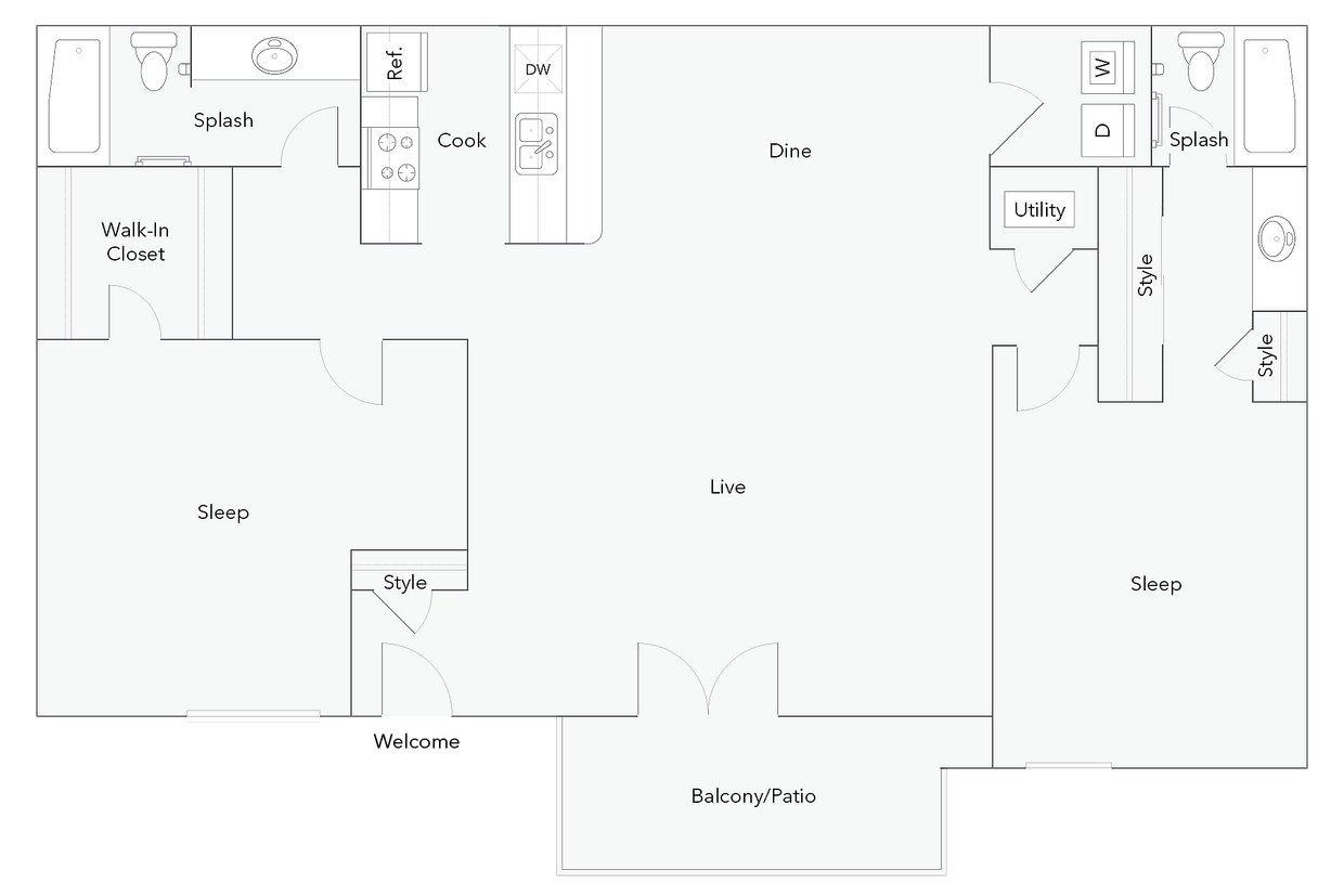 Chelsea | 2-Bedroom Floorplan - Chelsea