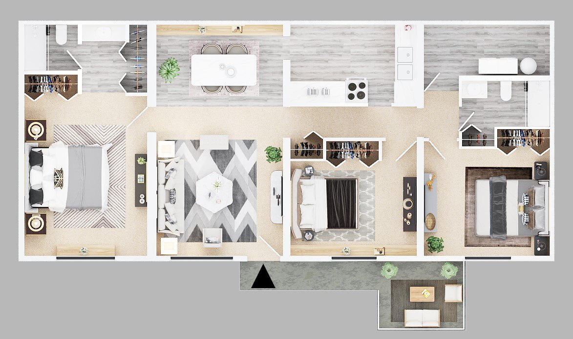 Floor Plan - 3x2 Upgraded-Call For Availabili