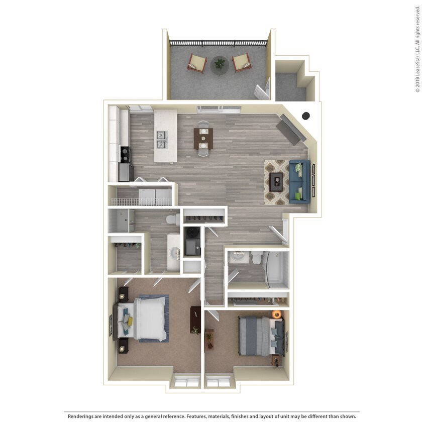 Floor Plan - 2x2 Upgraded