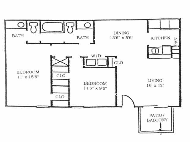 2BR\1.5BA - 2 Bedroom 1.5 Bathroom