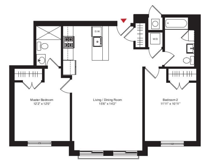1100 Jefferson Street/1101 Madison Street - bc01 2 Bed/2 Bath