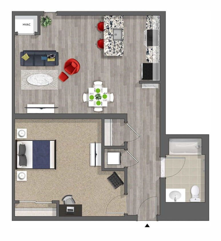Floor Plan - 1 Bed 1 Bath | Classic DLX