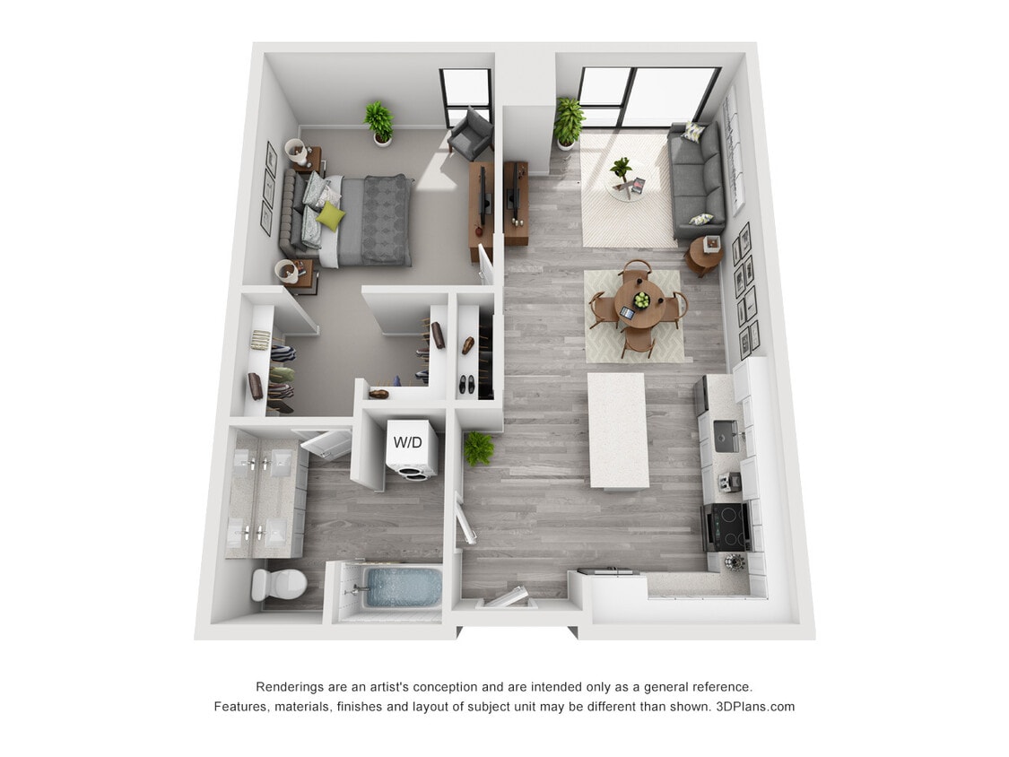 The Glenn - B10 - 1x1 - 1 Beds - 1 Baths - 865 Sq. ft. - B10