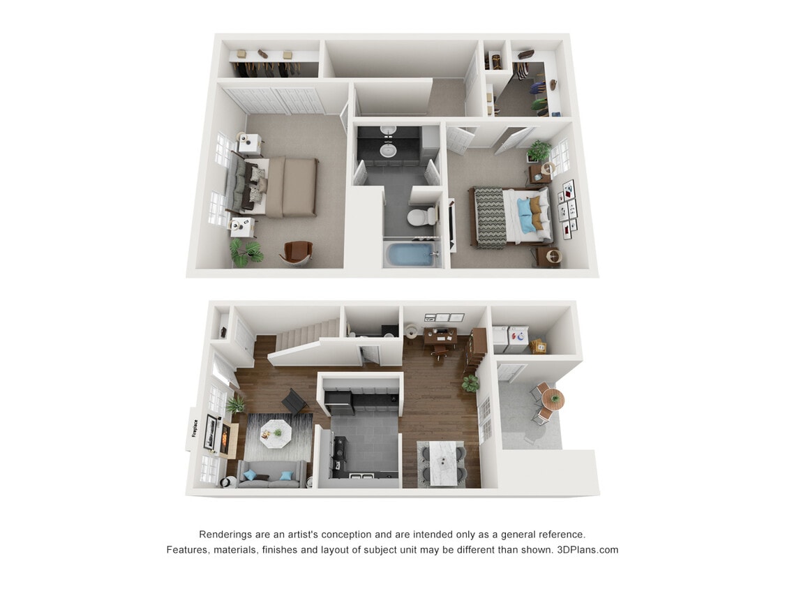 Floor Plan - 2 Bedroom 1.5 Bath