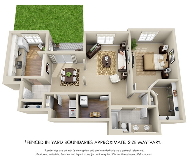 Floor Plan - Stonebrook with Fenced-In Yard
