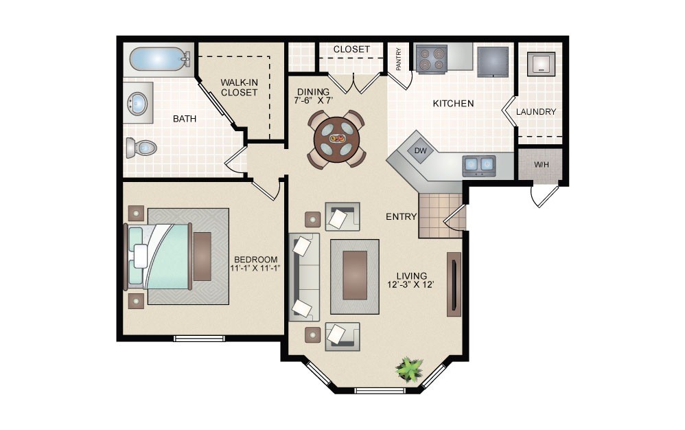 626 sqft. - A1-Premium