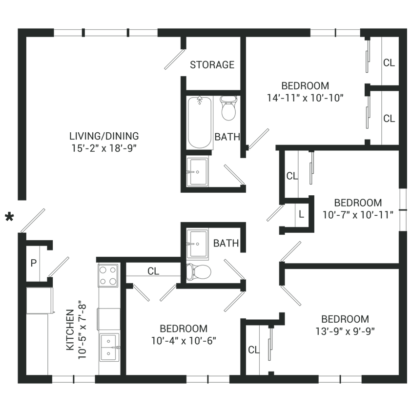 Floor Plan - Four Bedroom