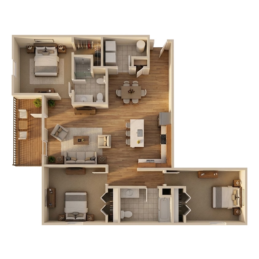 Floor Plan - 3X2D