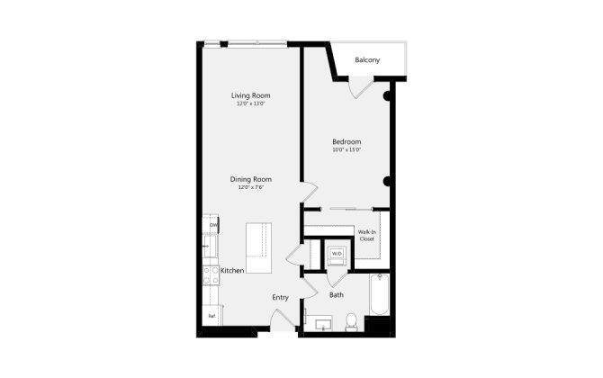 Floor Plan - 1B-K