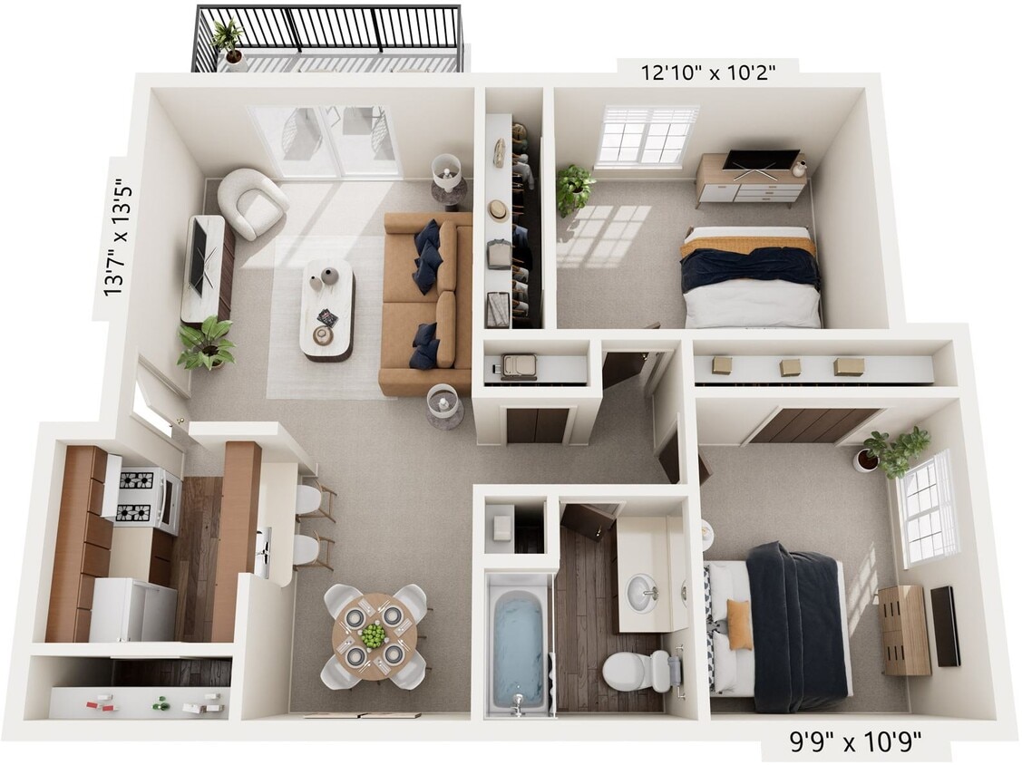 Floor Plan - Two Bedroom - Classic