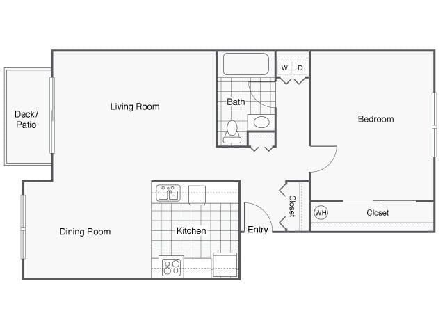 Floor Plan - One Bedroom Classic