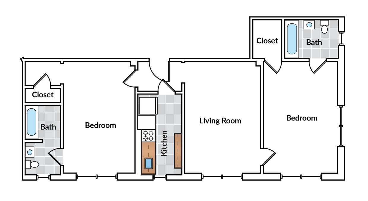 Floor Plan - 2 Bedroom 11 Tier