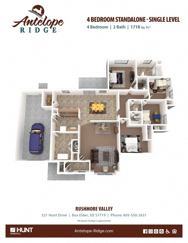Floor Plan - Rushmore Valley 4 Bed Single Level
