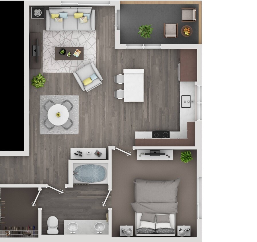 Floor Plan - 1/1 X-Large