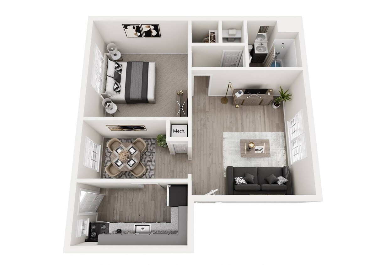 Floor Plan - One Bedroom