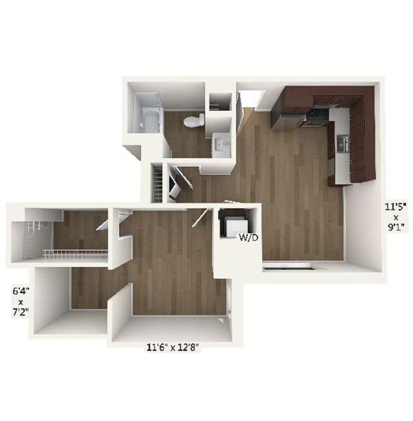 Floor Plan - A5 | 1 Bed | 1 Bath