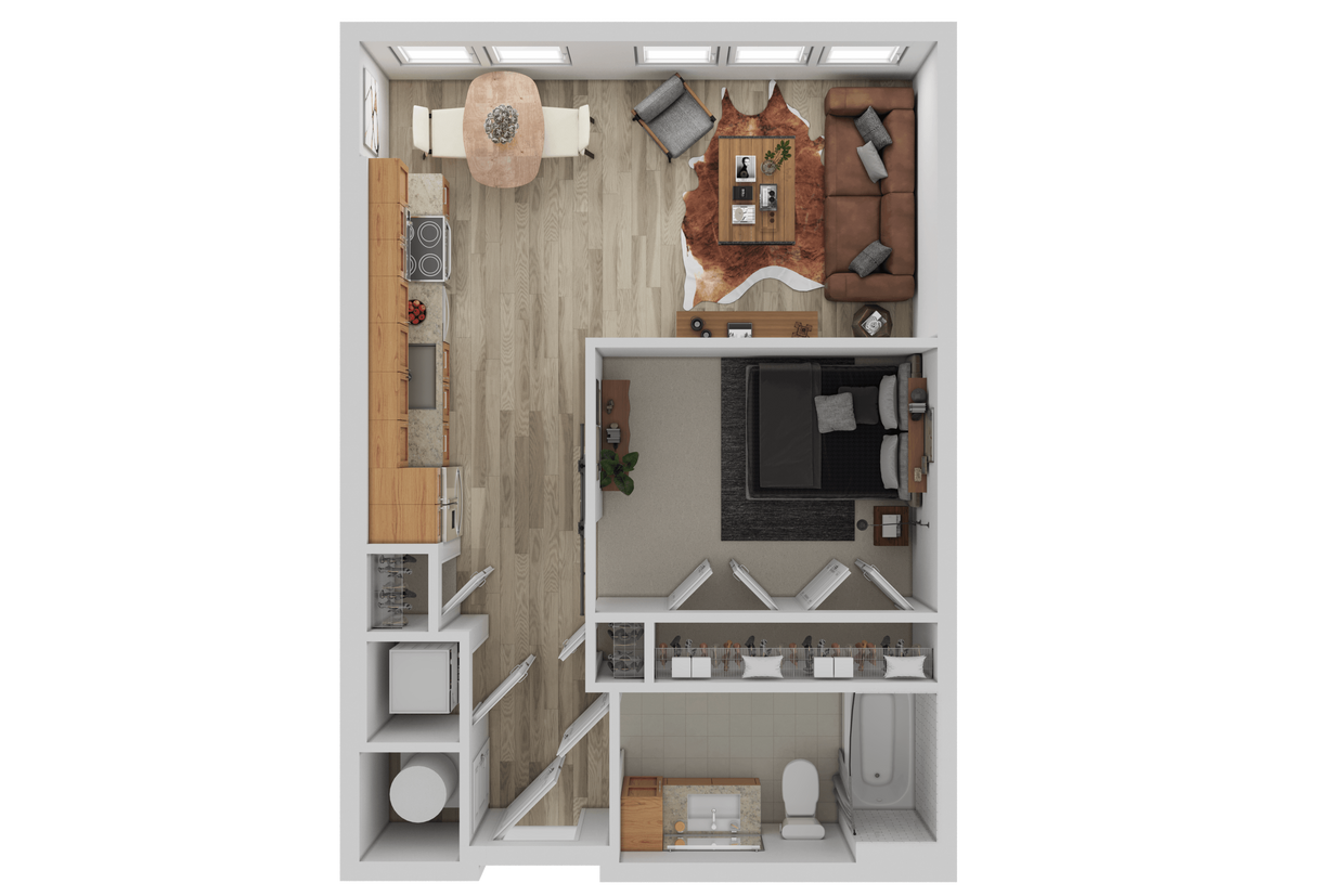 Floor Plan - 1 Bedroom 1 Bathroom
