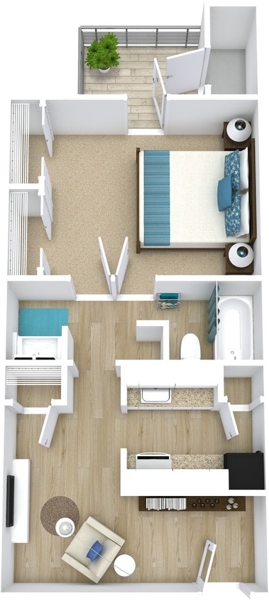 Floor Plan - Standard 1 Bedroom